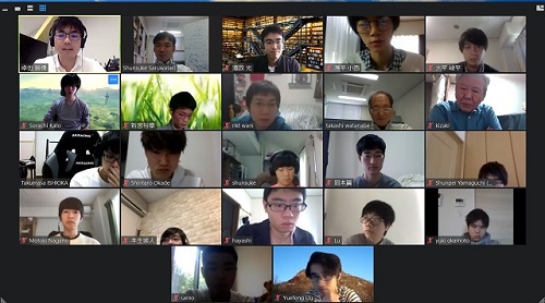 オンラインで全体ミーティングを開催しました。